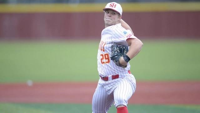 Ian Korn deals in DII baseball.