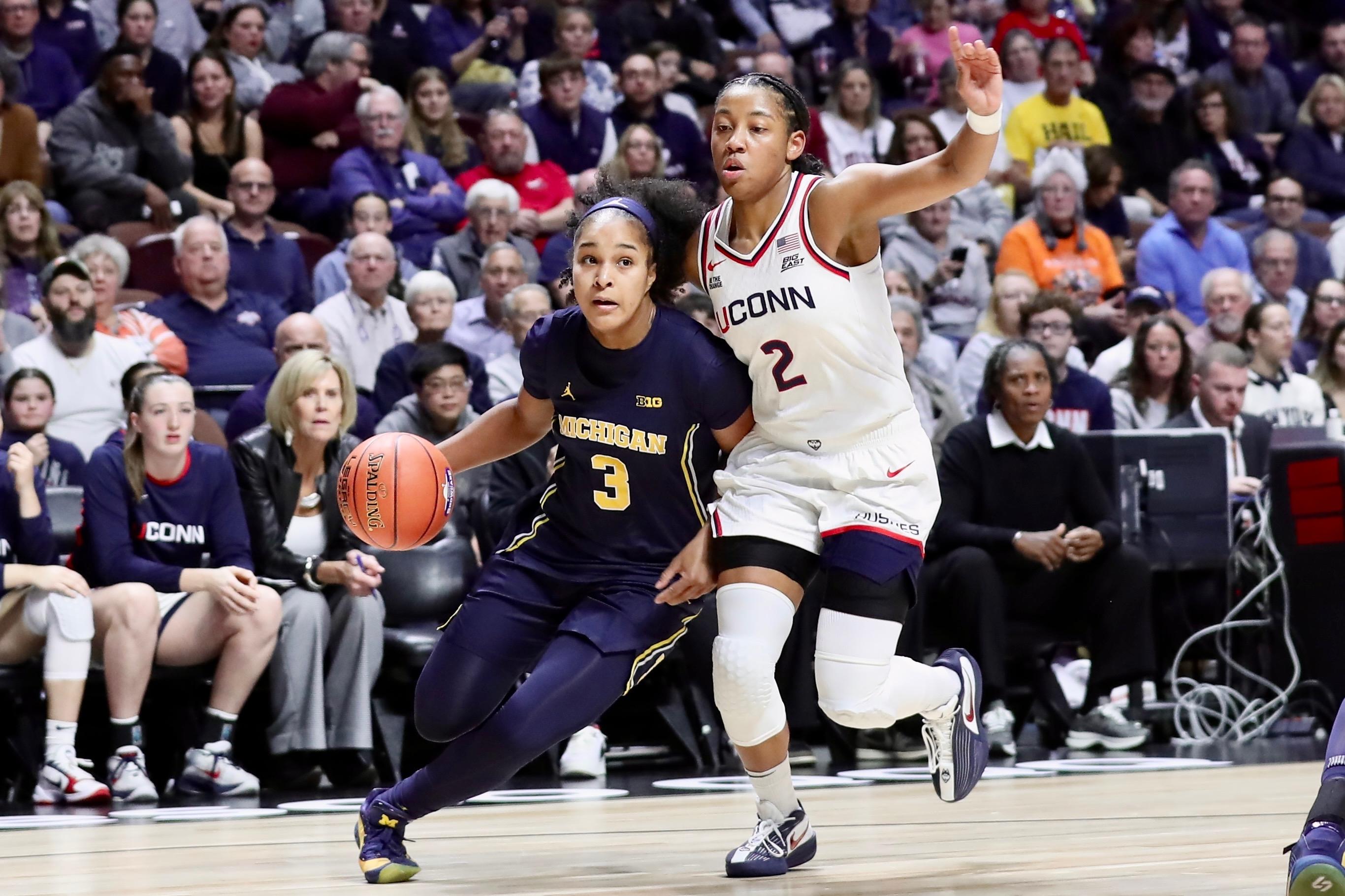 Michigan women's basketball versus UConn